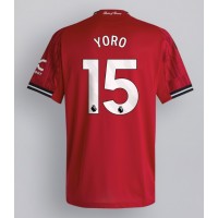 Manchester United Leny Yoro #15 Domáci futbalový dres 2025-26 Krátky Rukáv